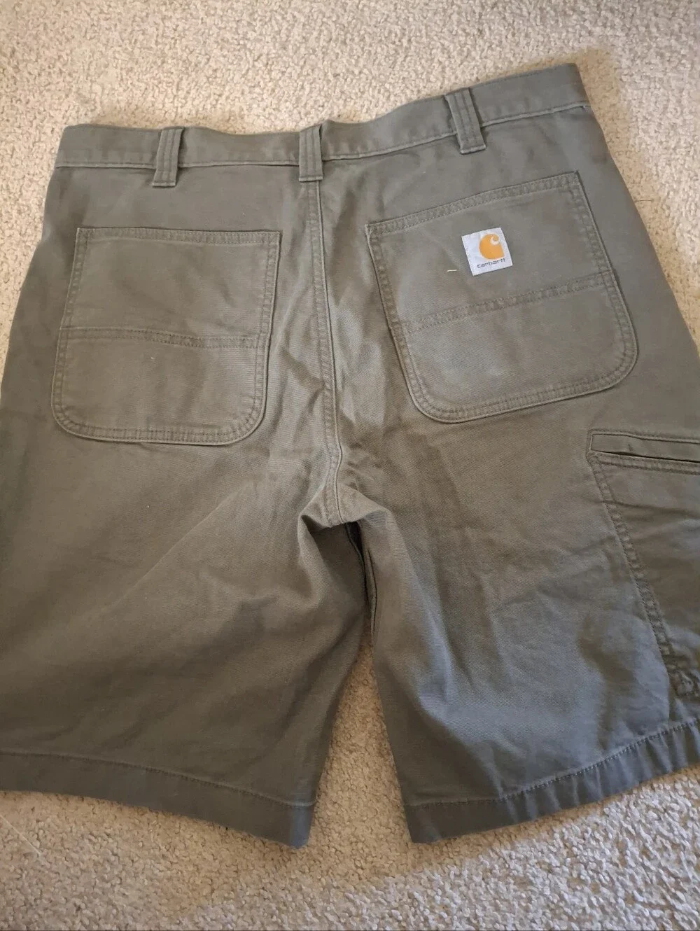 Carhartt Men's Olive Work Shorts - Classic Utility Style